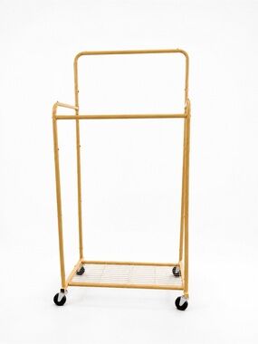 Gold Rolling Garment Rack – Easy Assembly, Approx. 5 ft x 4 ft Wayfair